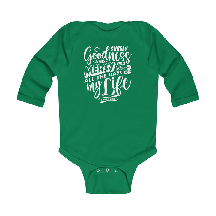 Goodness and Mercy Infant Long Sleeve Bodysuit Kids clothes Kelly NB (0-3M) 