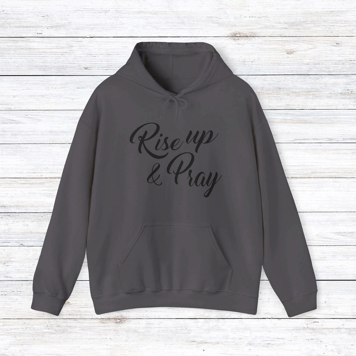 Rise Up & Pray Hoodie Hoodie Charcoal S 