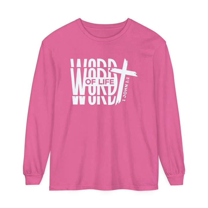 Word of Life Cross Long Sleeve Shirt Long-sleeve Crunchberry S 