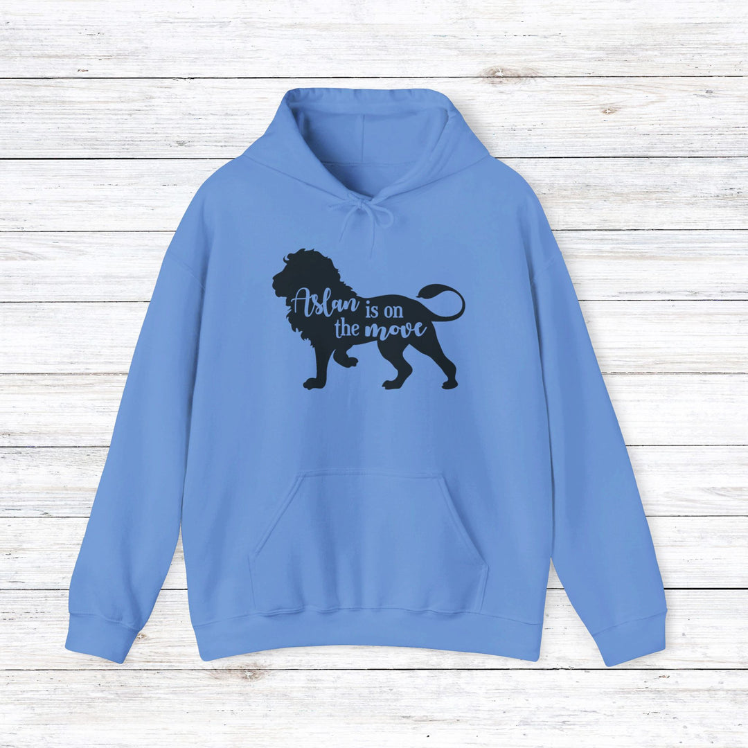 Aslan Is On The Move Hoodie Hoodie Carolina Blue S 