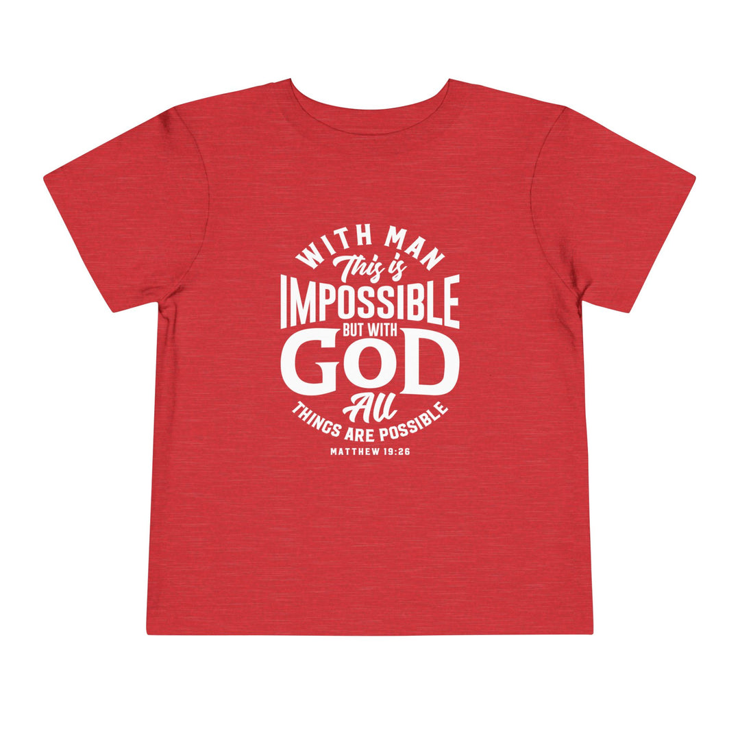 All Things Possible Toddler Tee Kids clothes Heather Red 2T 