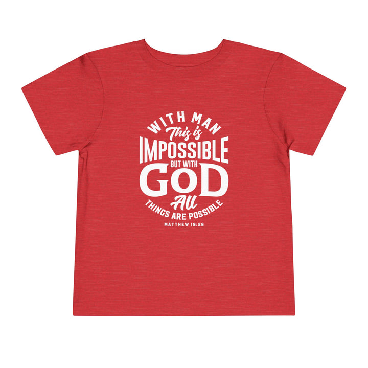 All Things Possible Toddler Tee Kids clothes Heather Red 2T 