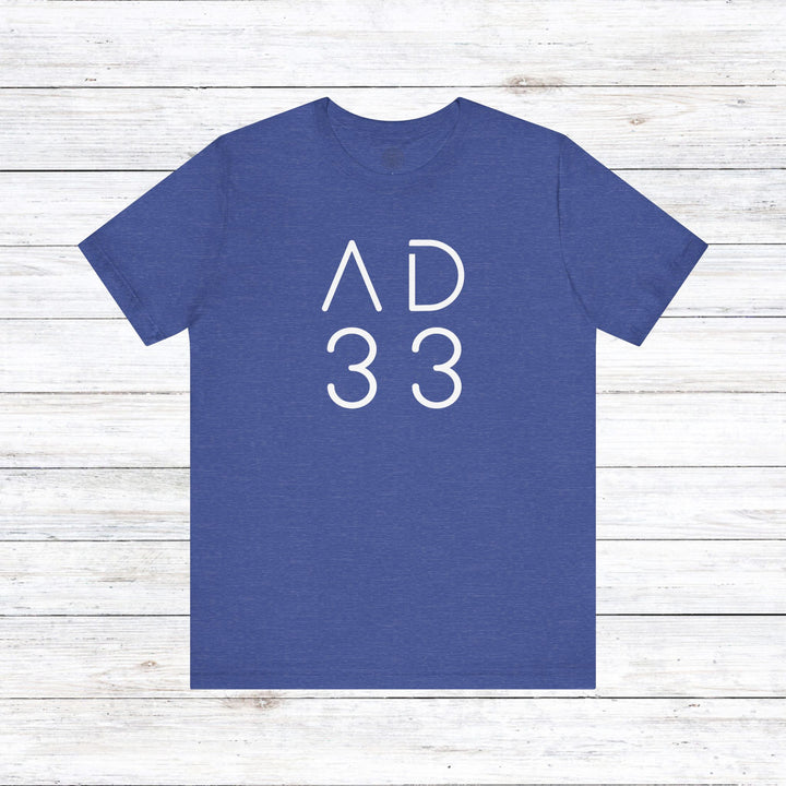 AD 33 Unisex T-Shirt T-Shirt Heather True Royal S 