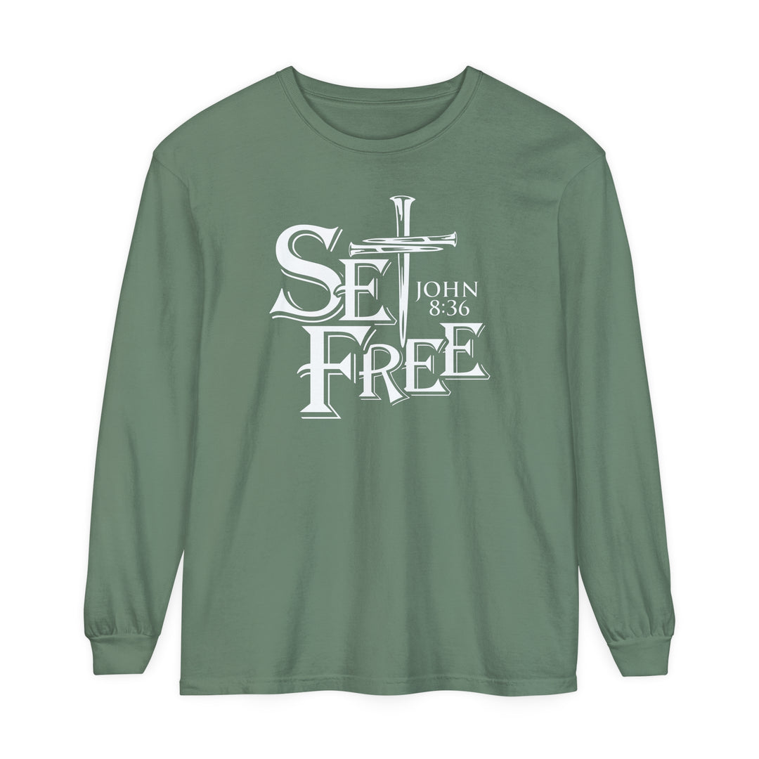 Set Free Long Sleeve Shirt Long-sleeve Light Green S 