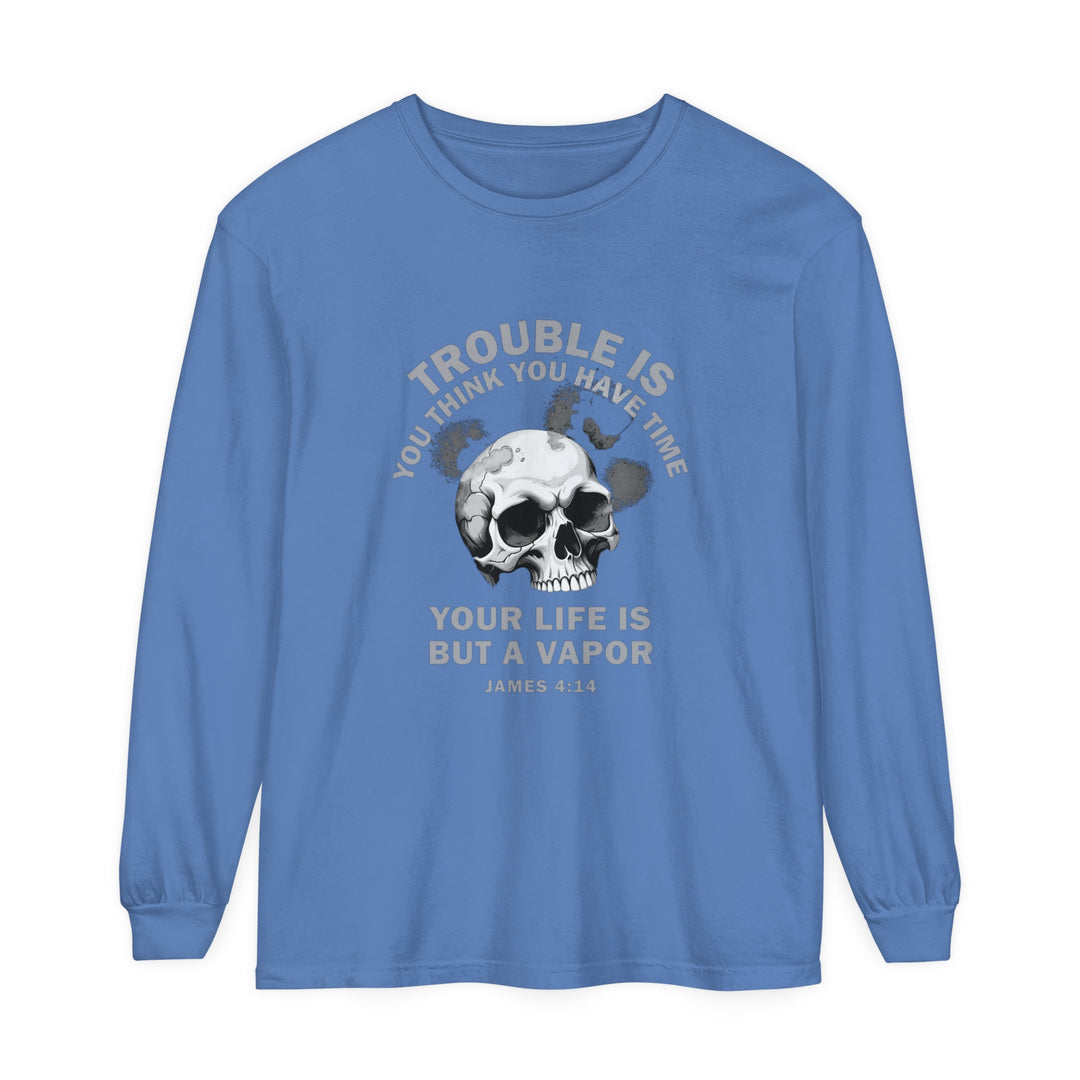 Life Is Vapor Long Sleeve Shirt Long-sleeve Flo Blue S 