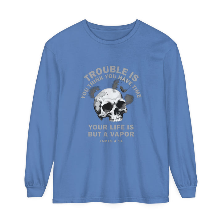 Life Is Vapor Long Sleeve Shirt Long-sleeve Flo Blue S 