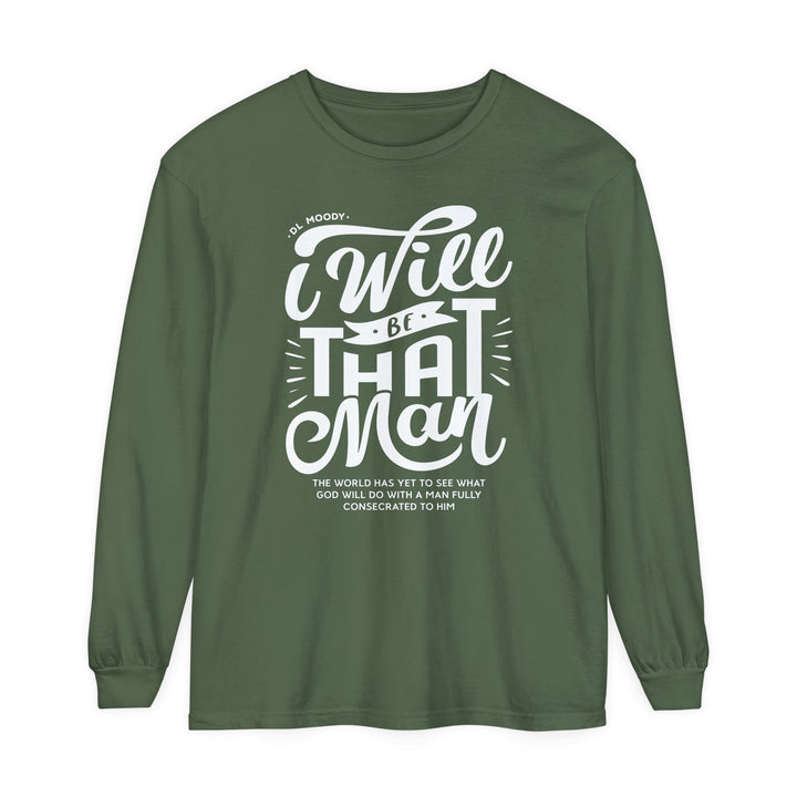 I WIll Be That Man Long Sleeve Shirt Long-sleeve Hemp S 