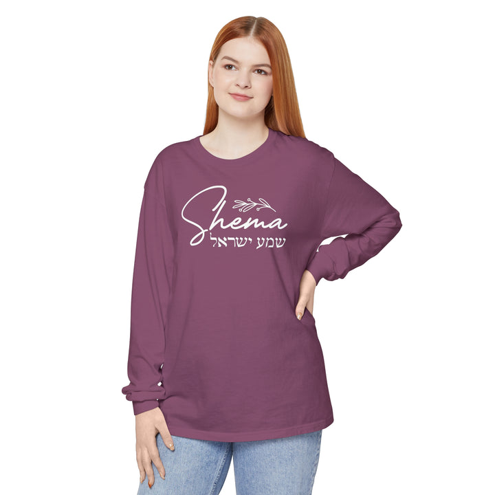 Shema Hebrew Long Sleeve Shirt Long-sleeve   