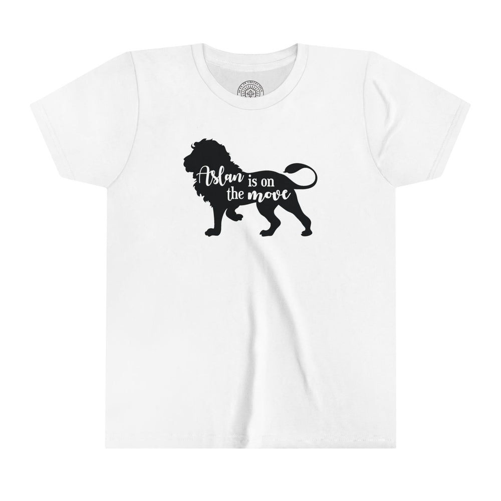 Aslan Is On The Move Youth T-shirt Kids clothes White S 