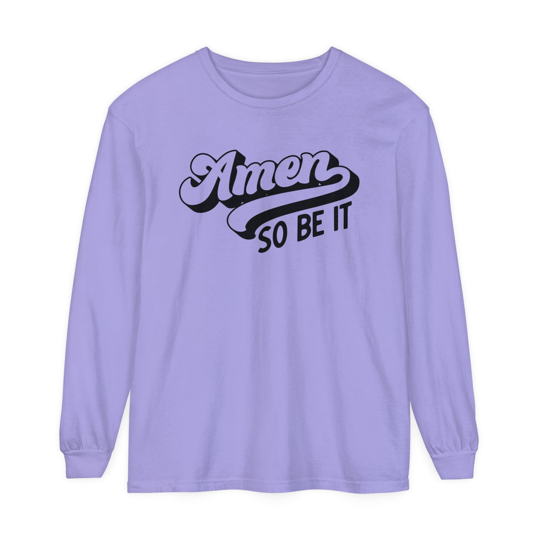 Amen So Be It Long Sleeve Shirt Long-sleeve Violet S 