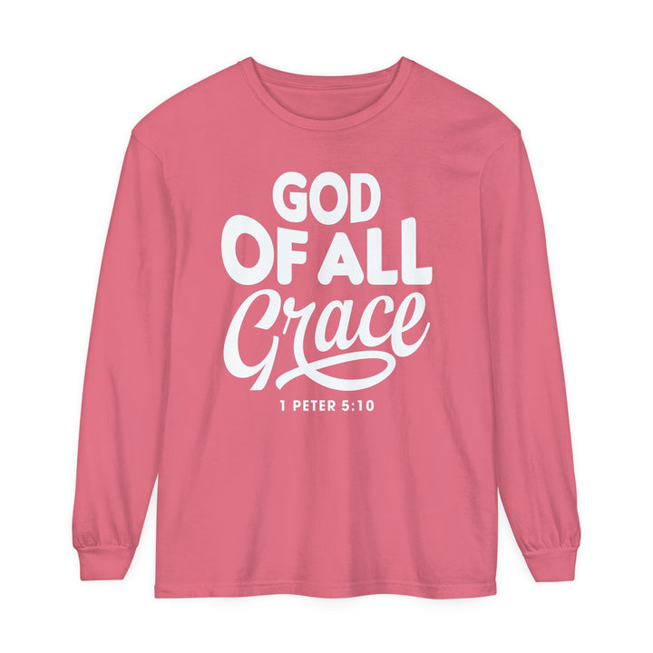 God of All Grace Long Sleeve Shirt Long-sleeve Watermelon S 