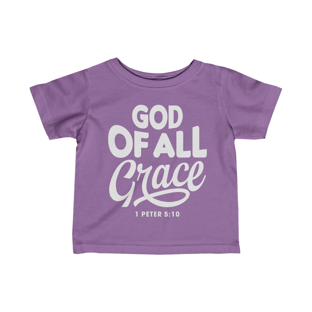 God of All Grace Baby Tee Kids clothes Lavender 6M 