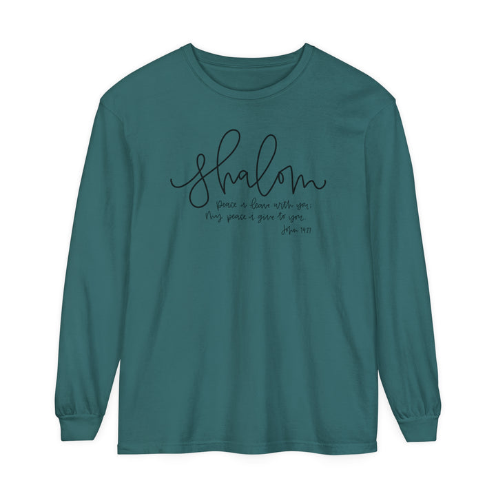 Shalom Long Sleeve Shirt Long-sleeve Blue Spruce S 