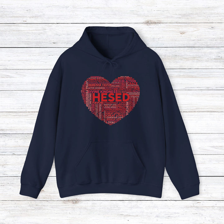 Hesed Heart Cloud Hoodie Hoodie Navy S 