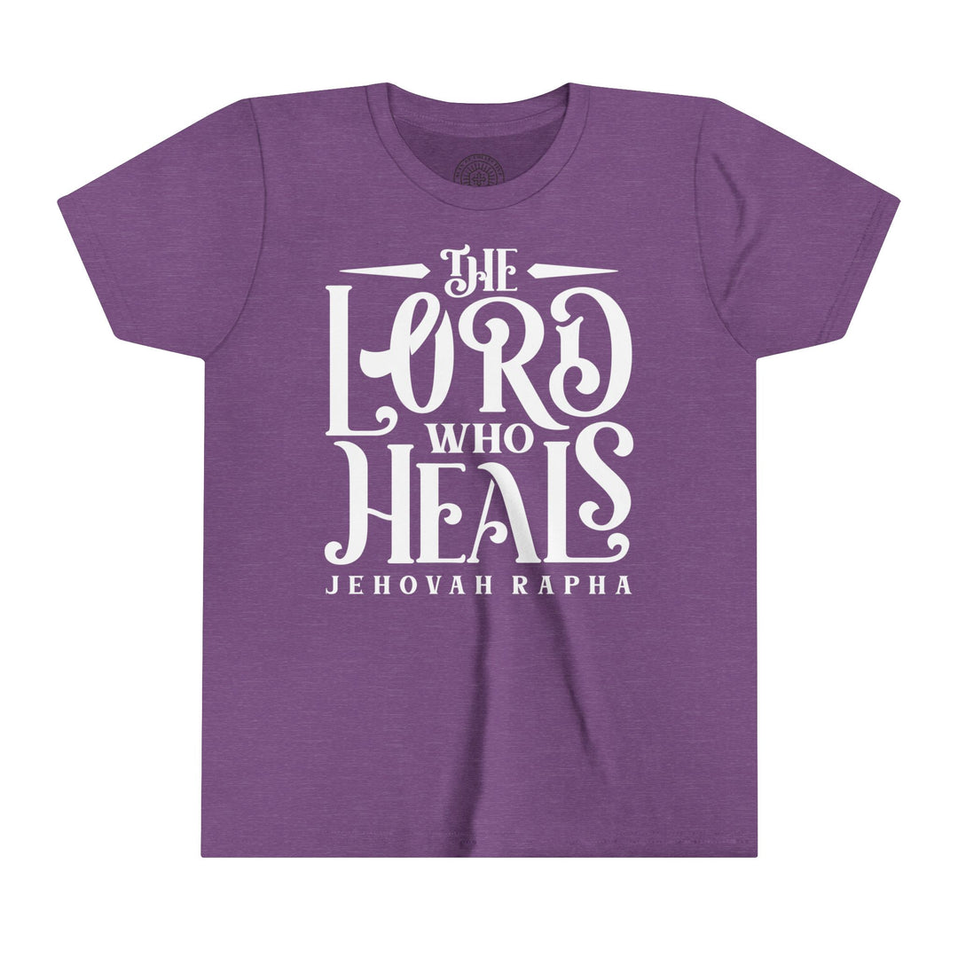 The Lord Who Heals Youth T-shirt Kids clothes Heather Team Purple S 