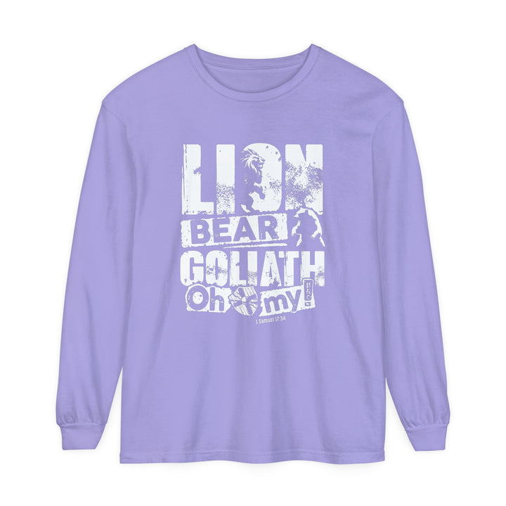 Lion Bear Goliath Long Sleeve Shirt Long-sleeve Violet S 