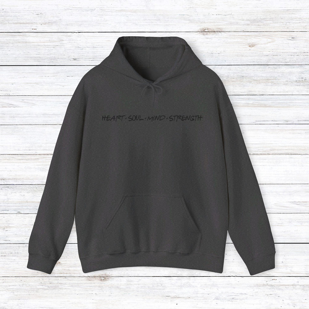 Heart Soul Mind Strength Hoodie Hoodie Dark Heather S 