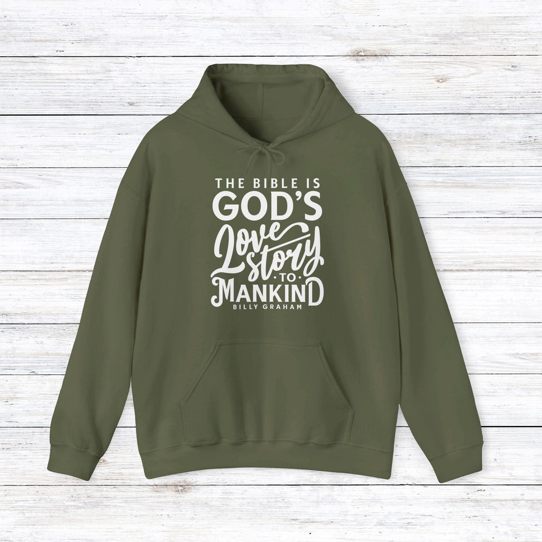 God's Love Story Hoodie Hoodie Military Green S 