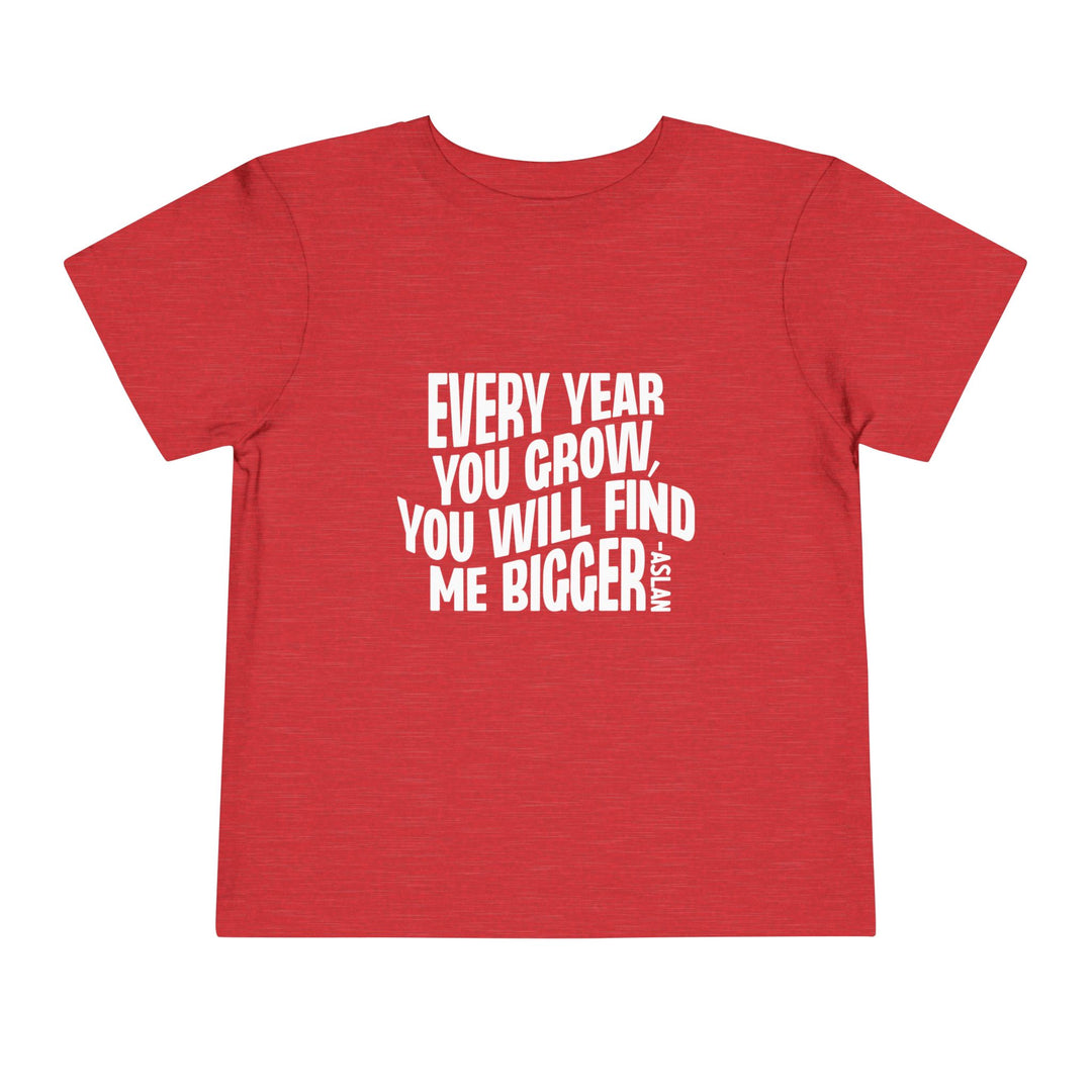 Every Year You Grow Toddler Tee Kids clothes Heather Red 2T 