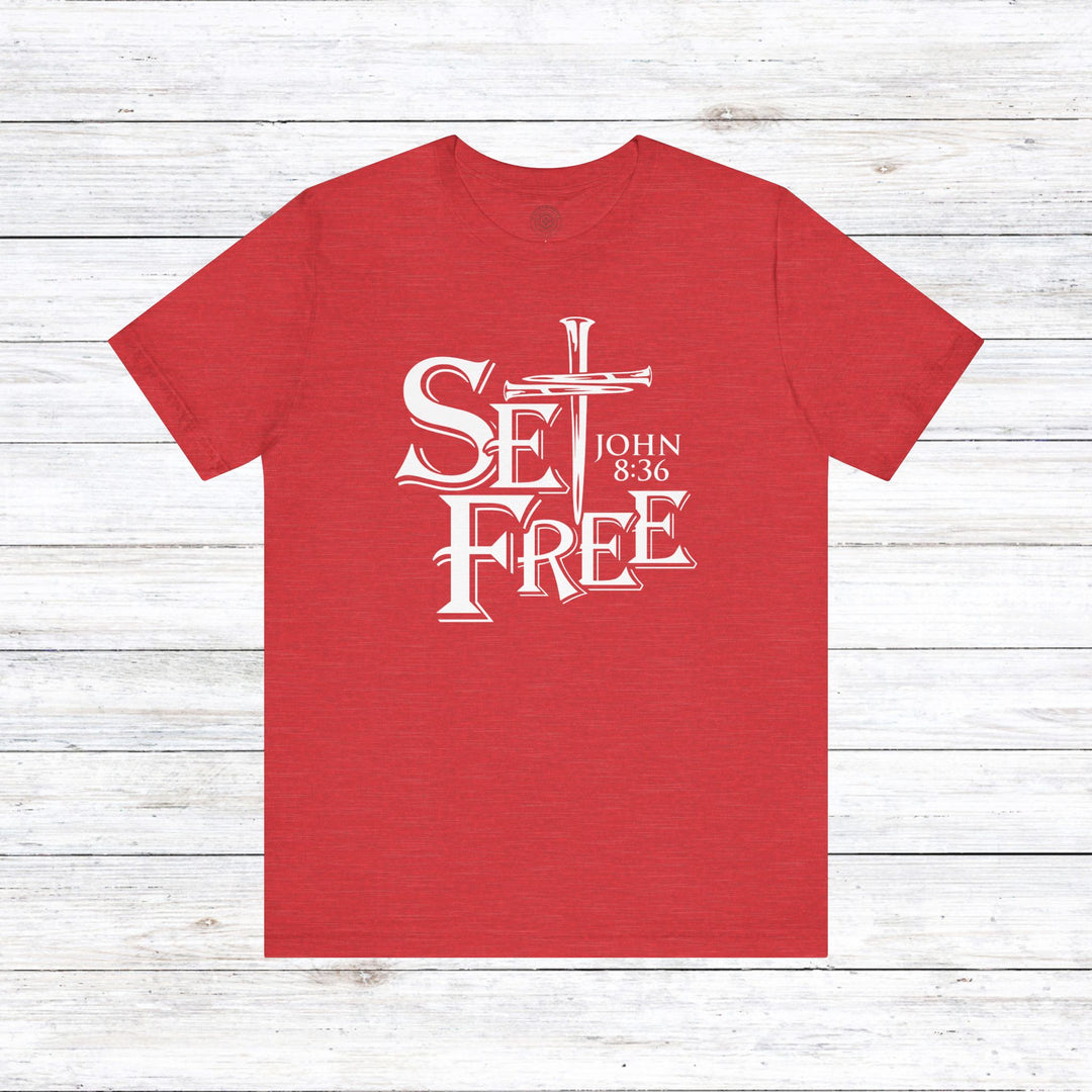 Set Free Unisex T-Shirt T-Shirt Heather Red S 