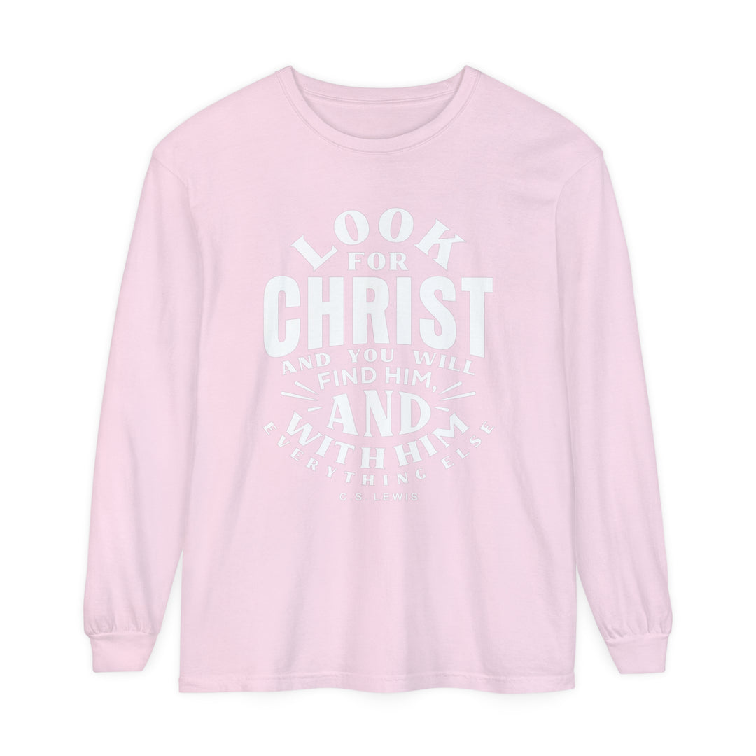 Look For Christ Long Sleeve Shirt Long-sleeve Blossom S 