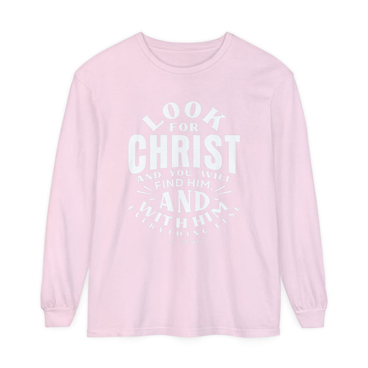 Look For Christ Long Sleeve Shirt Long-sleeve Blossom S 