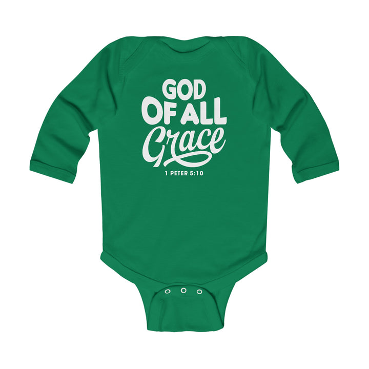 God of All Grace Infant Long Sleeve Bodysuit Kids clothes Kelly NB (0-3M) 