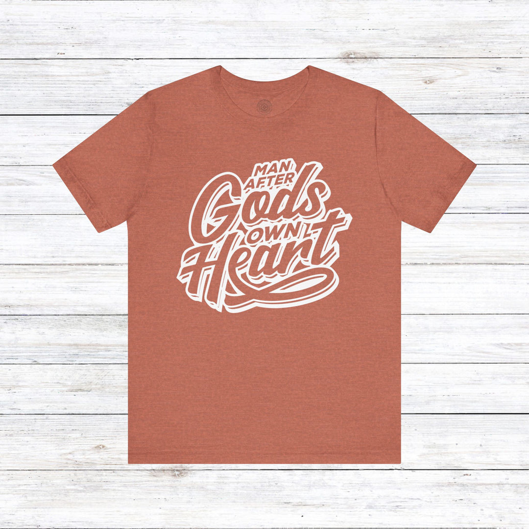 Man After God's Own Heart Unisex T-Shirt T-Shirt Heather Clay S 