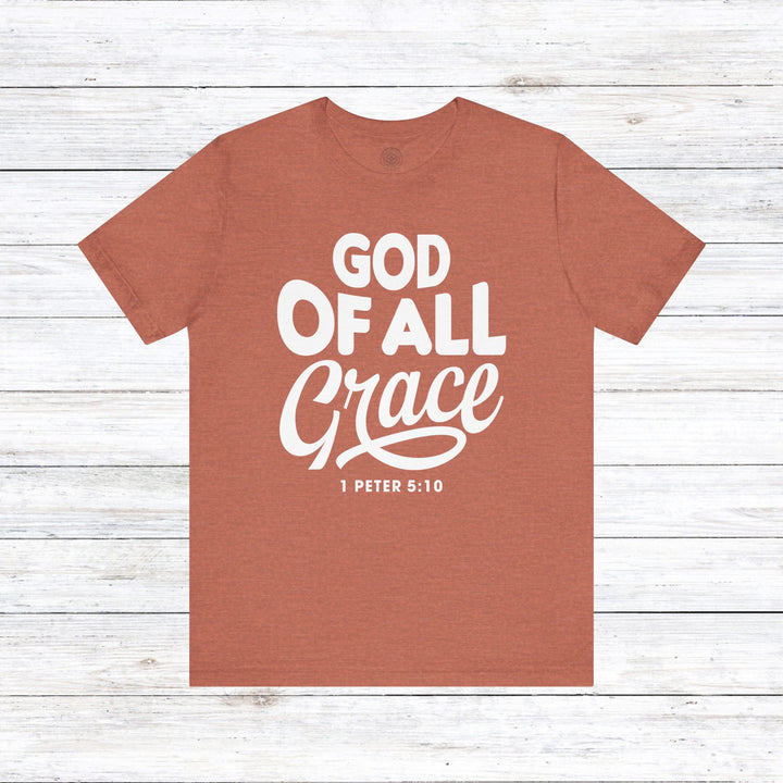 God of All Grace Unisex T-Shirt T-Shirt Heather Clay S 