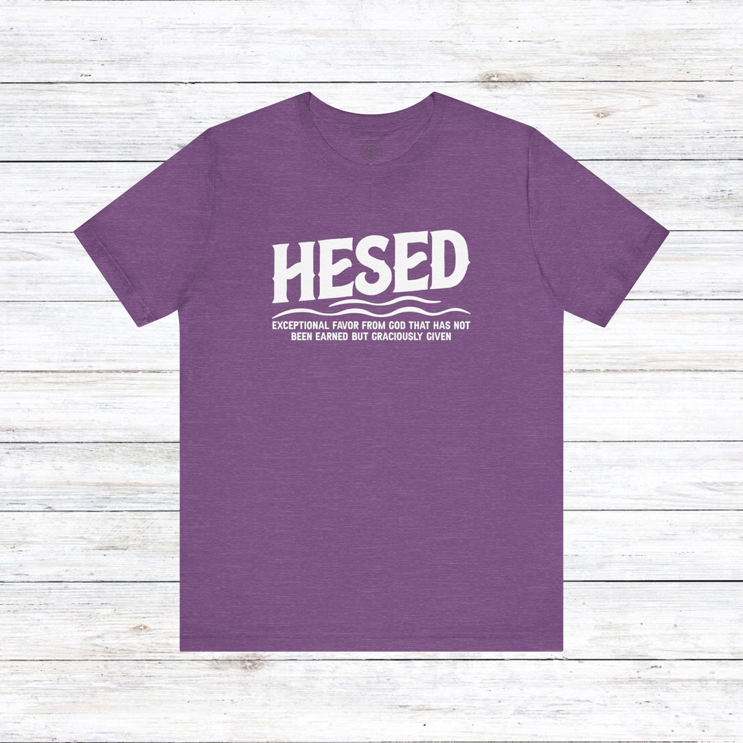 Hesed Exceptional Favor Unisex T-Shirt T-Shirt Heather Team Purple S 