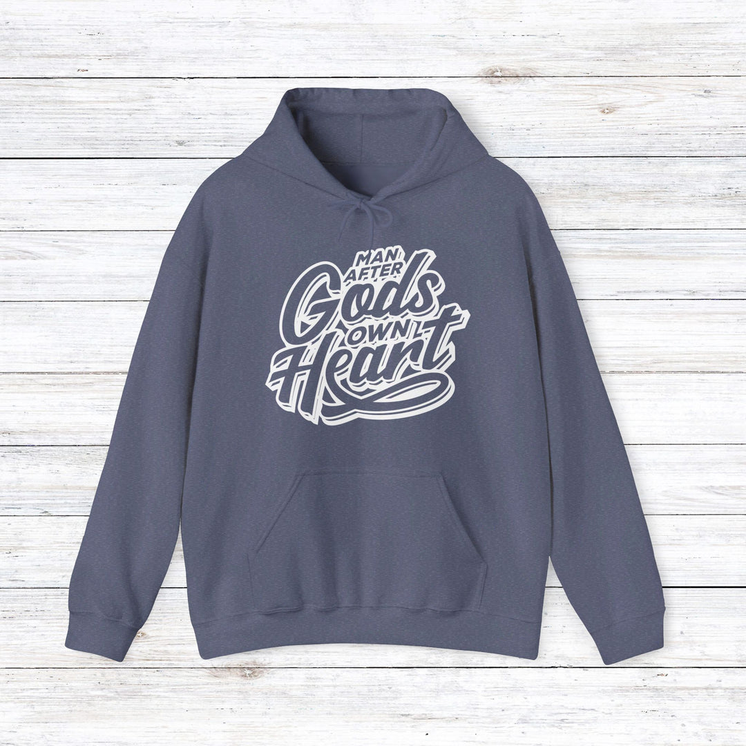 Man After God's Heart Hoodie Hoodie Heather Navy S 