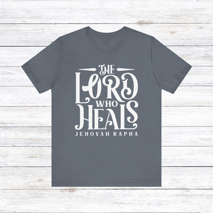 The Lord Who Heals Unisex T-Shirt T-Shirt Steel Blue S 