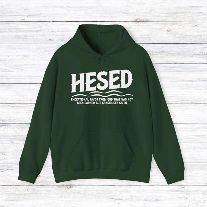 Hesed Exceptional Favor Hoodie Hoodie Forest Green S 