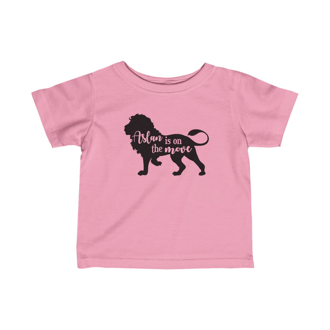 Aslan Is On The Move Baby Tee Kids clothes Pink 6M 