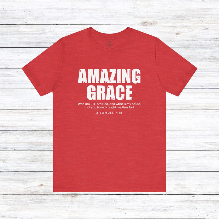 Amazing Grace Unisex T-Shirt T-Shirt Heather Red S 