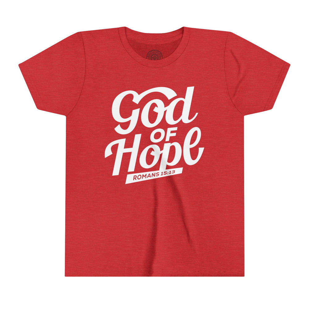 God of Hope Youth T-shirt Kids clothes Heather Red S 