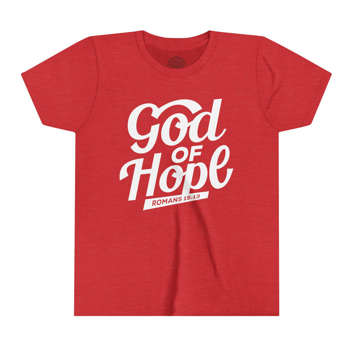 God of Hope Youth T-shirt Kids clothes Heather Red S 