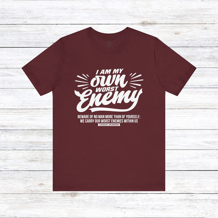 Worst Enemy Unisex T-Shirt T-Shirt Maroon S 