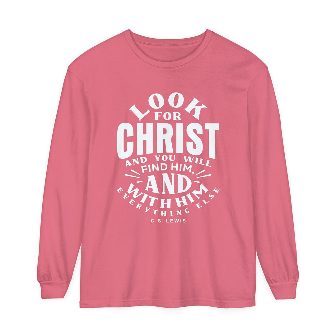 Look For Christ Long Sleeve Shirt Long-sleeve Watermelon S 