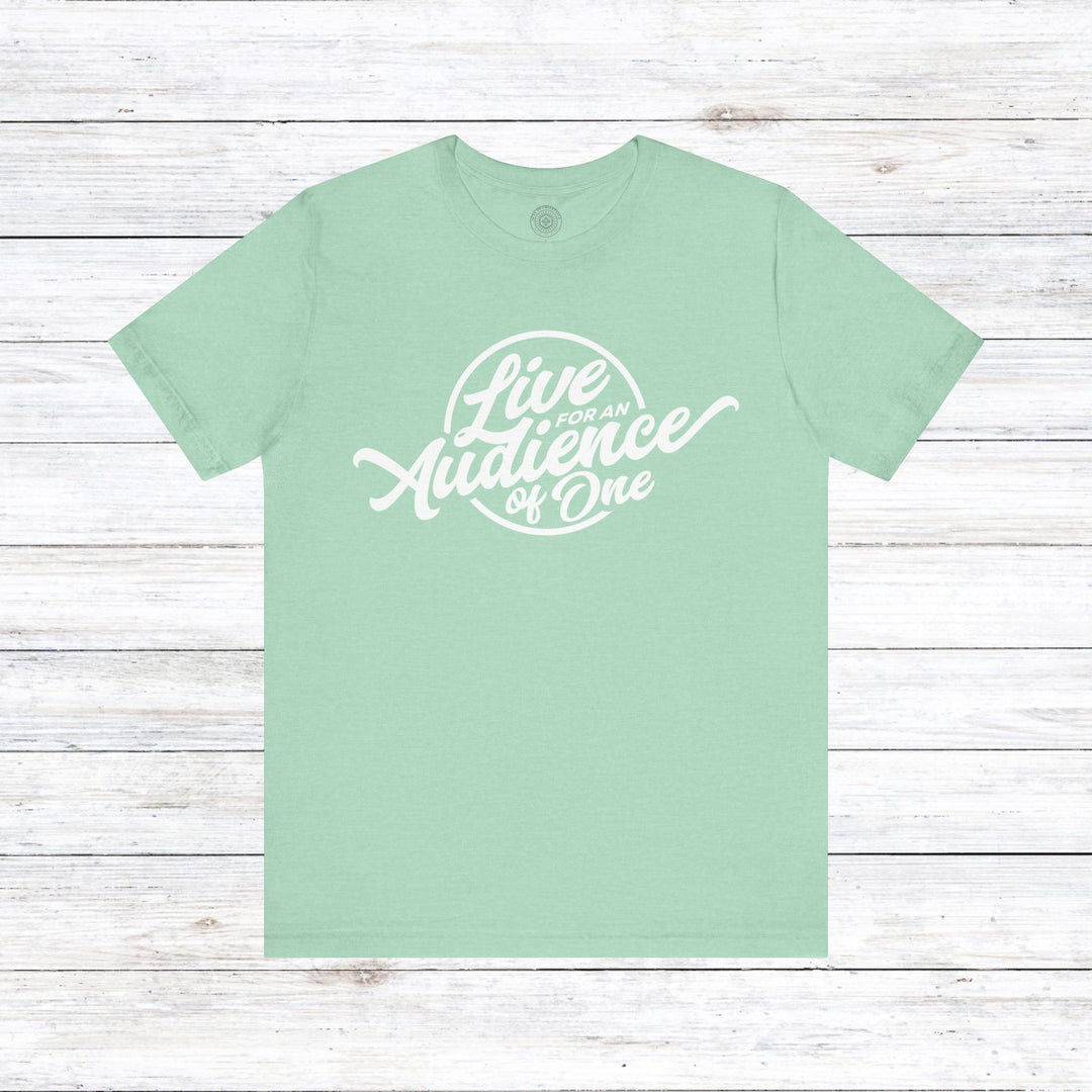 Audience of One Unisex T-Shirt T-Shirt Heather Mint S 