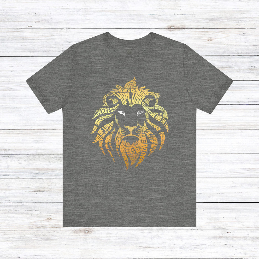 Lion Word Cloud Unisex T-Shirt T-Shirt Deep Heather S 