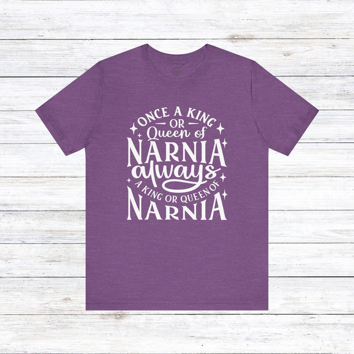 King or Queen of Narnia Unisex T-Shirt T-Shirt Heather Team Purple S 