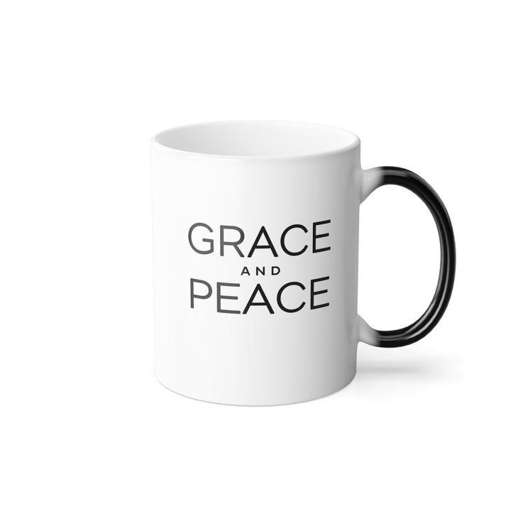 Christian Coffee Mug Grace and Peace Color Morphing Mug 11oz  