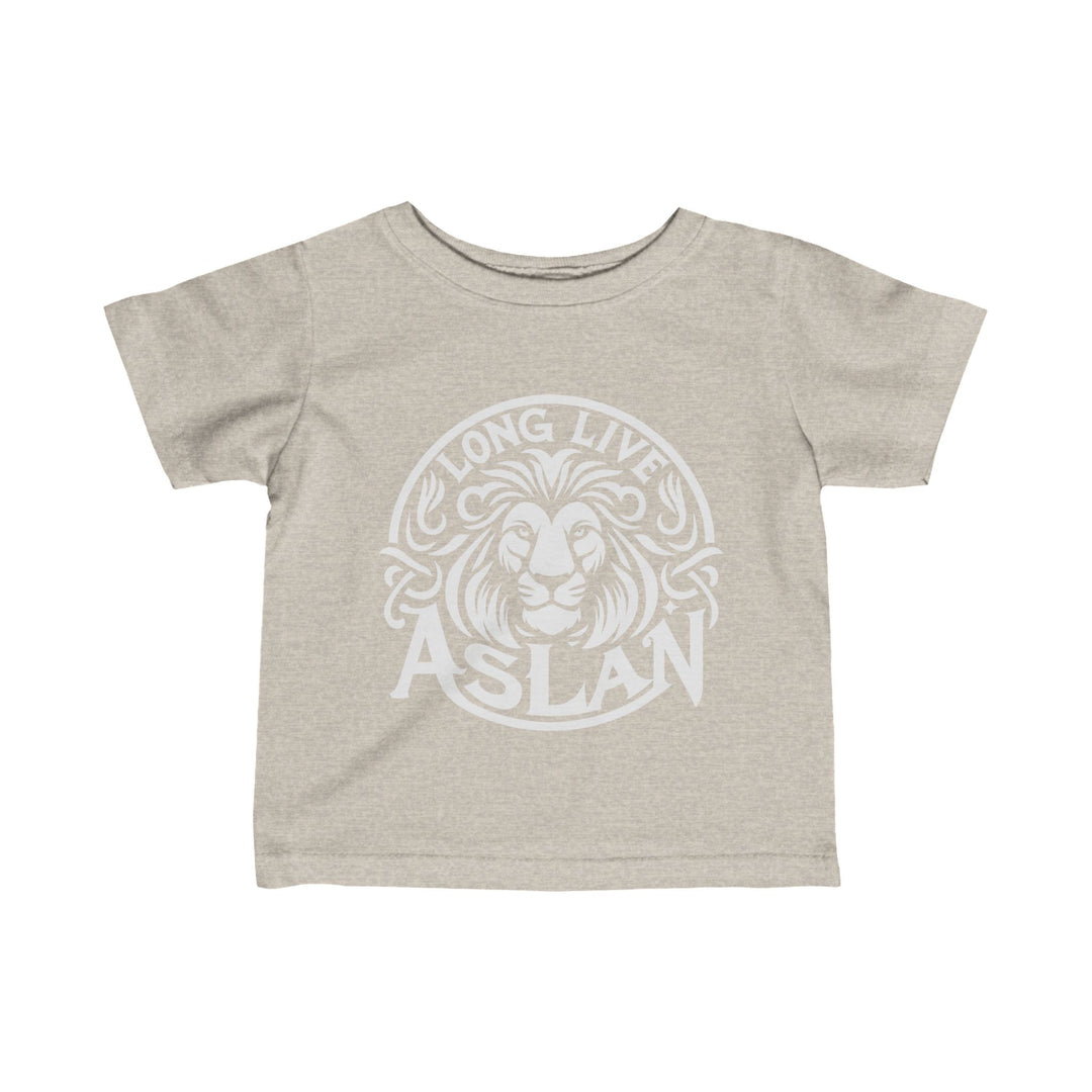 Long Live Aslan Baby Tee Kids clothes Natural Heather 6M 