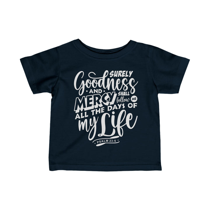 Goodness and Mercy Baby Tee Kids clothes Navy 6M 