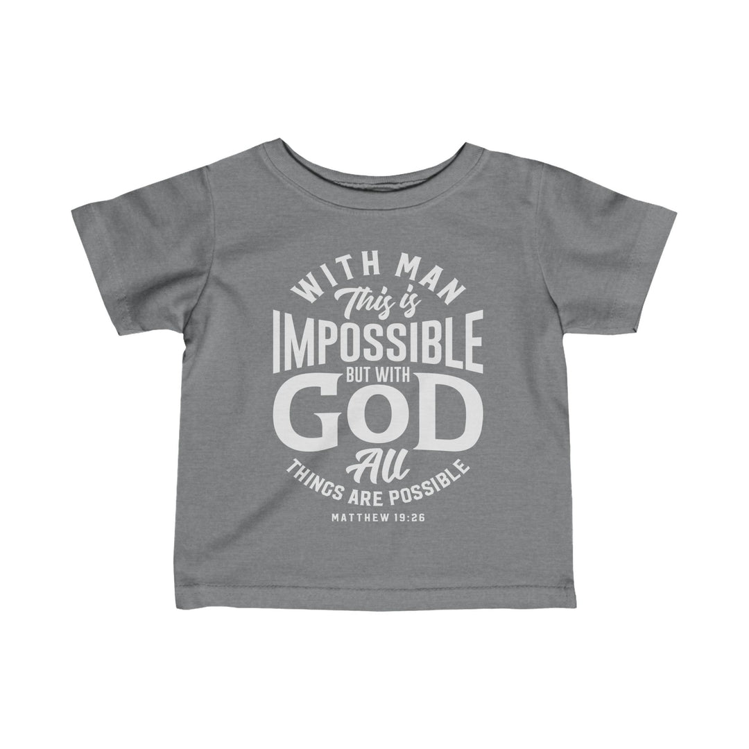 All Things Possible Baby Tee Kids clothes Granite Heather 6M 