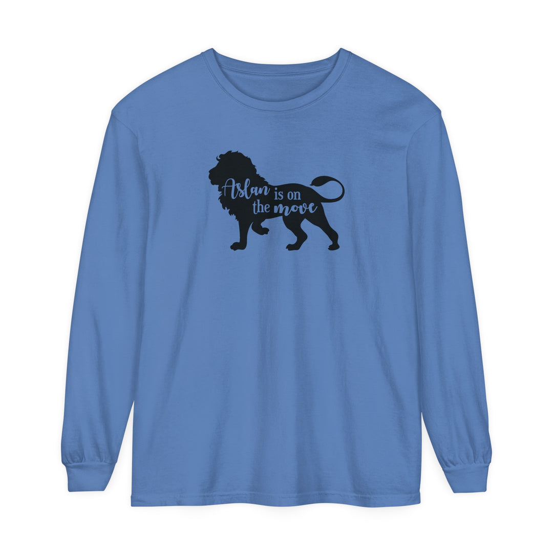 Aslan Is On The Move Long Sleeve Shirt Long-sleeve Flo Blue S 