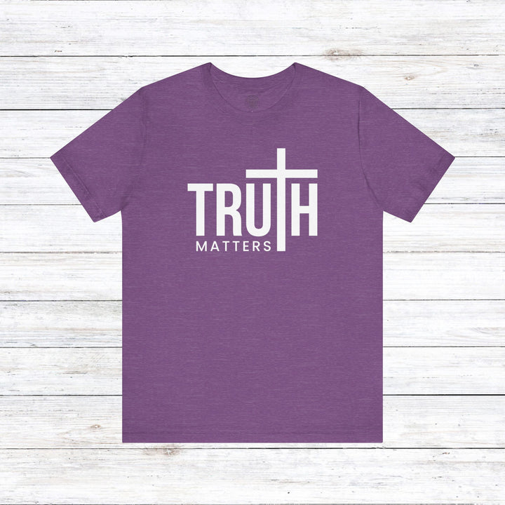 Truth Matters Unisex T-Shirt T-Shirt Heather Team Purple S 