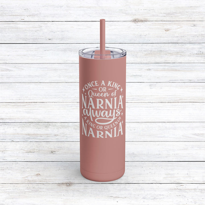 Christian Tumbler King or Queen Narnia Mug Dusty Rose 20oz Matte