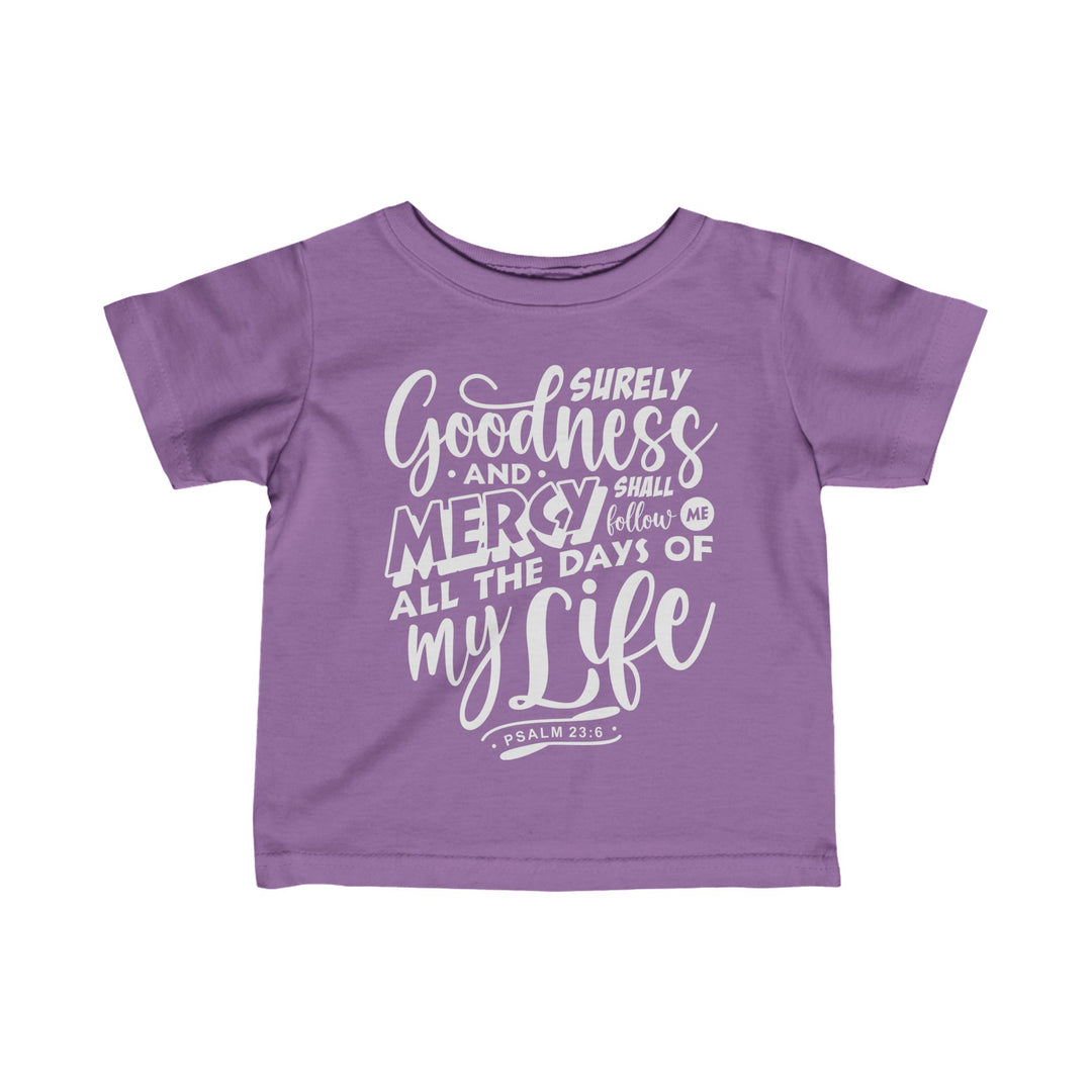 Goodness and Mercy Baby Tee Kids clothes Lavender 6M 